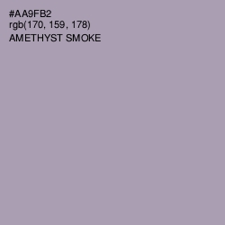 #AA9FB2 - Amethyst Smoke Color Image